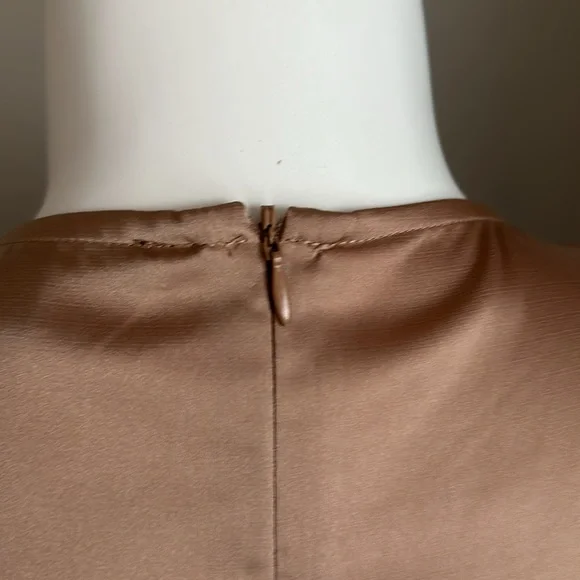 Boston Proper Bronze Satin Dress - Picture 5 of 8